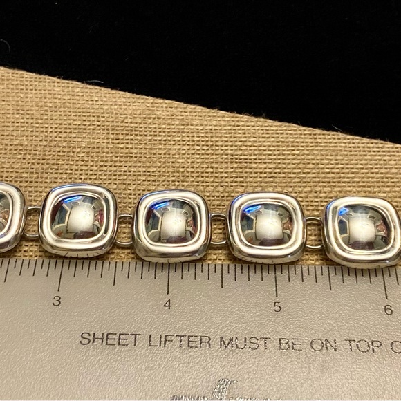 VTG Mexico Sterling Square Link Bracelet - Picture 7 of 9